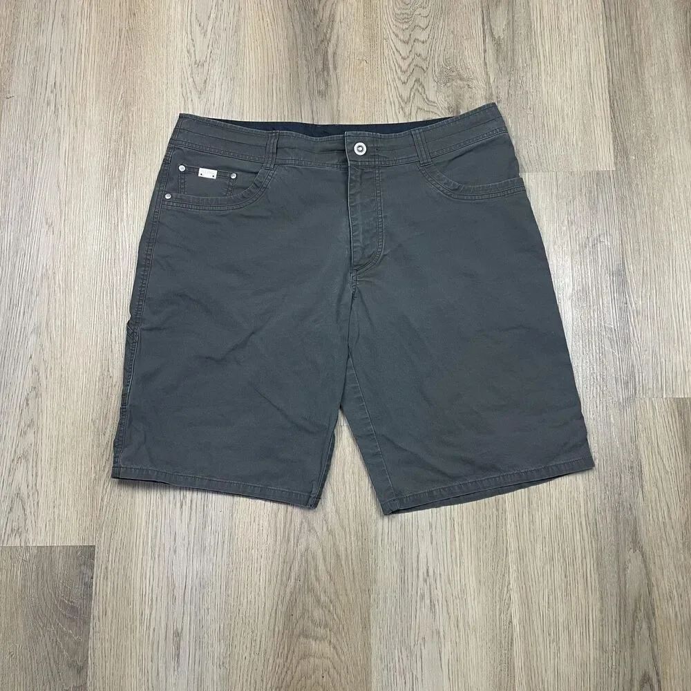 Kuhl Shorts Mens 38 Gray Stretch Hiking Outdoor Trail Utility Adventure